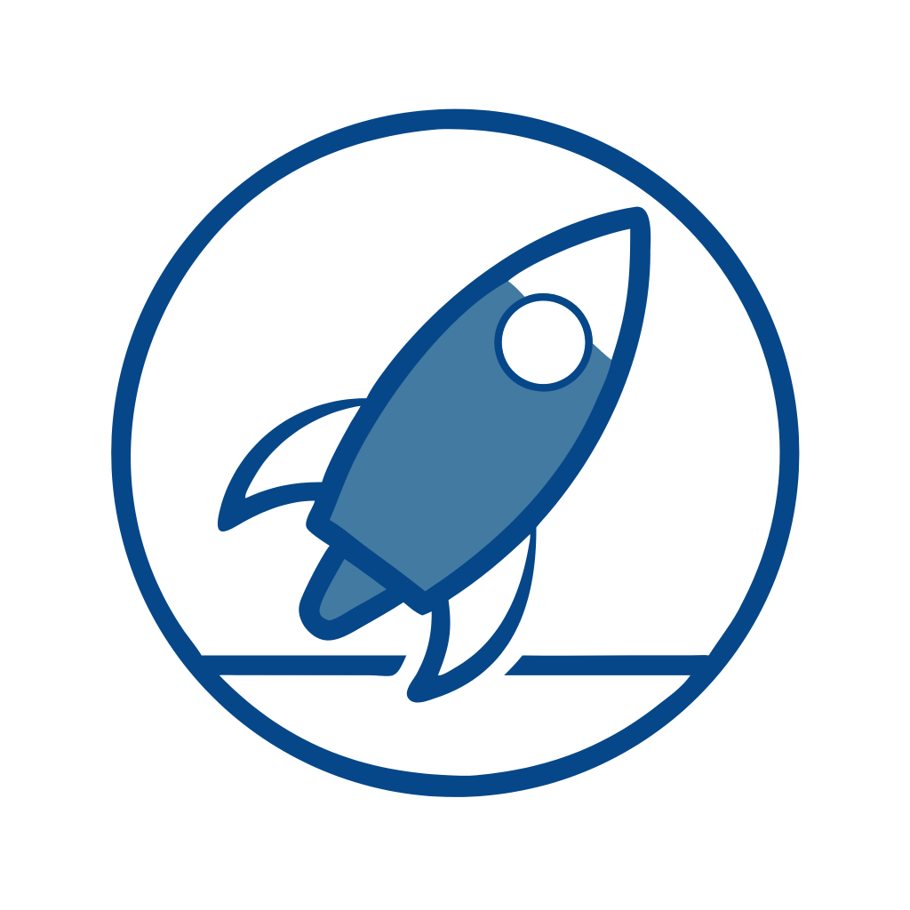 Rocket ship icon symbolizing efficiency and growth
