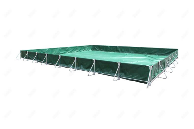 Galvanized-Tube Support Spill Containment