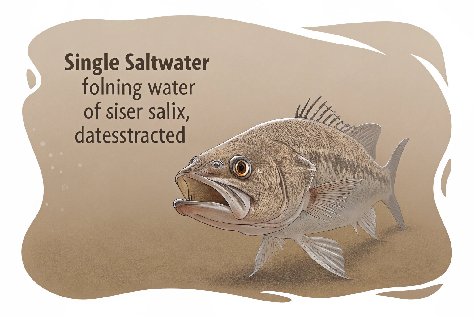 Illustration showing stressed fish due to salinity change