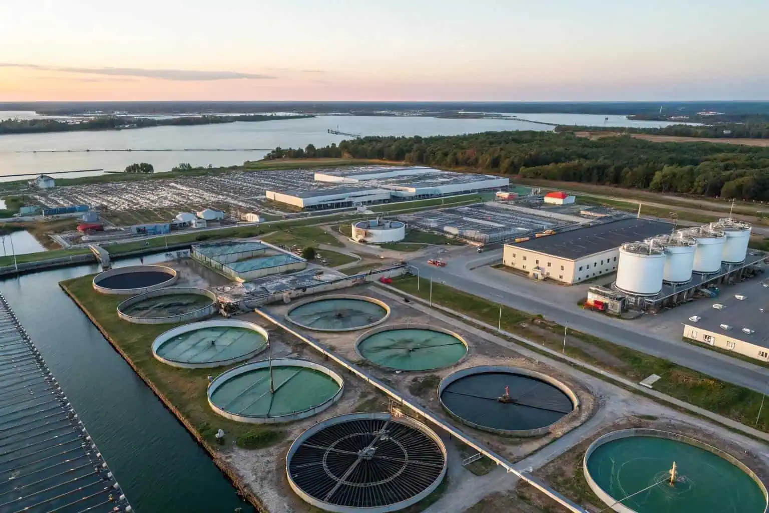 Successful biofloc farm with healthy fish in tanks