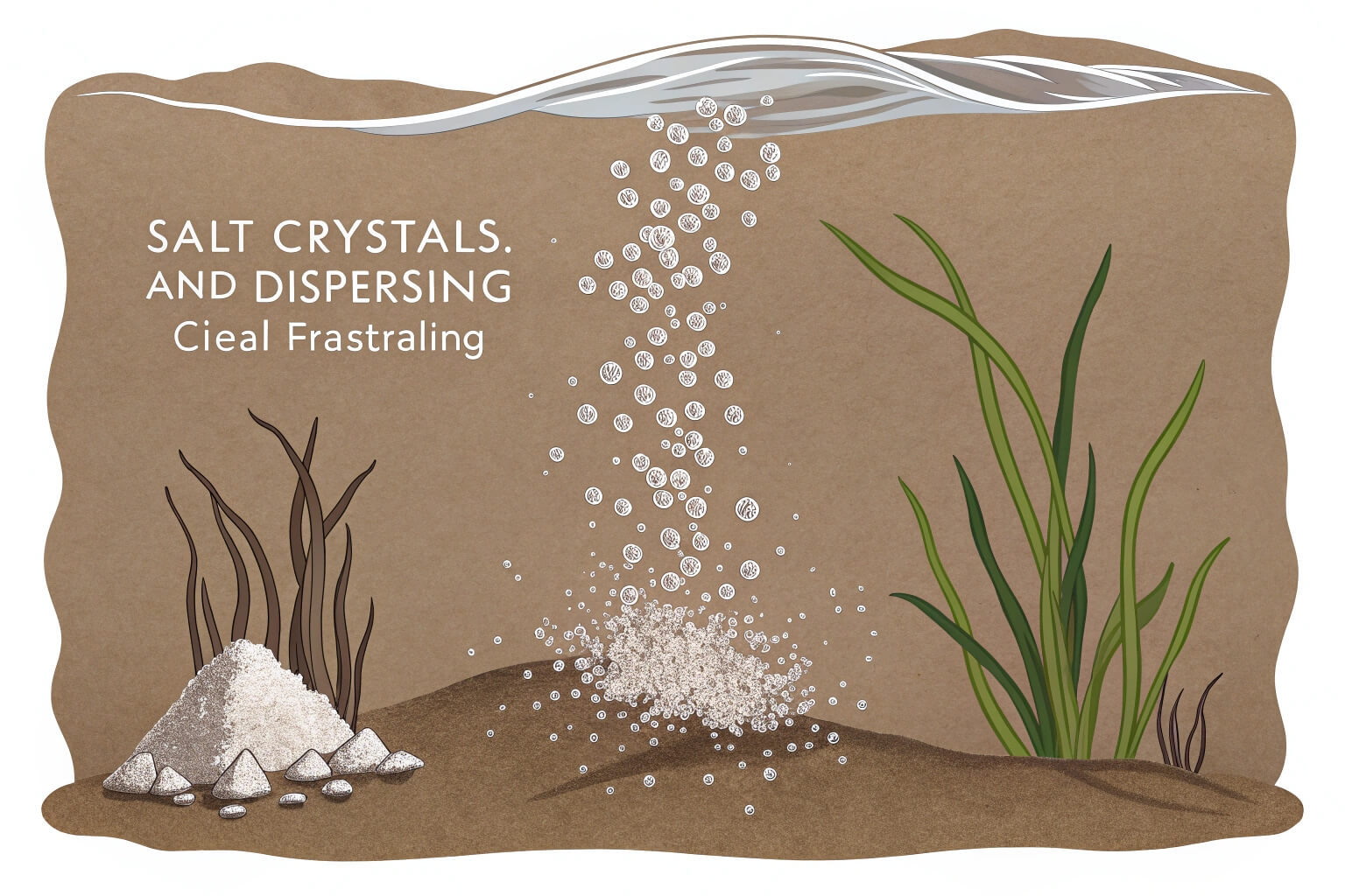 Hand pouring salt into a small garden pond