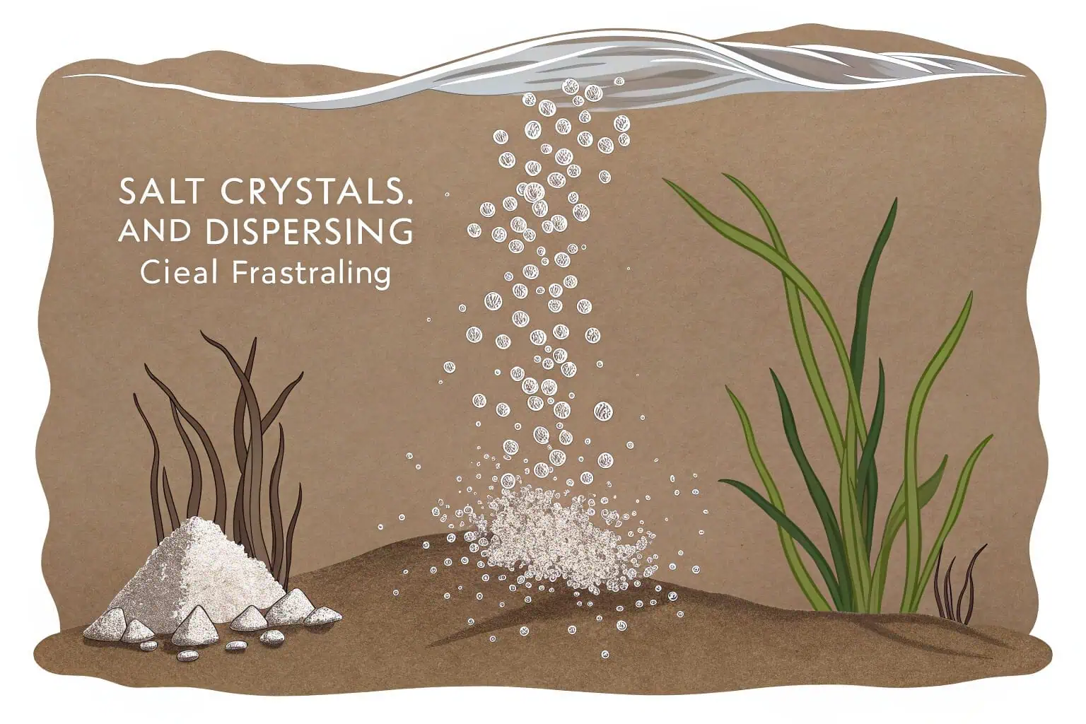 Hand pouring salt into a small garden pond