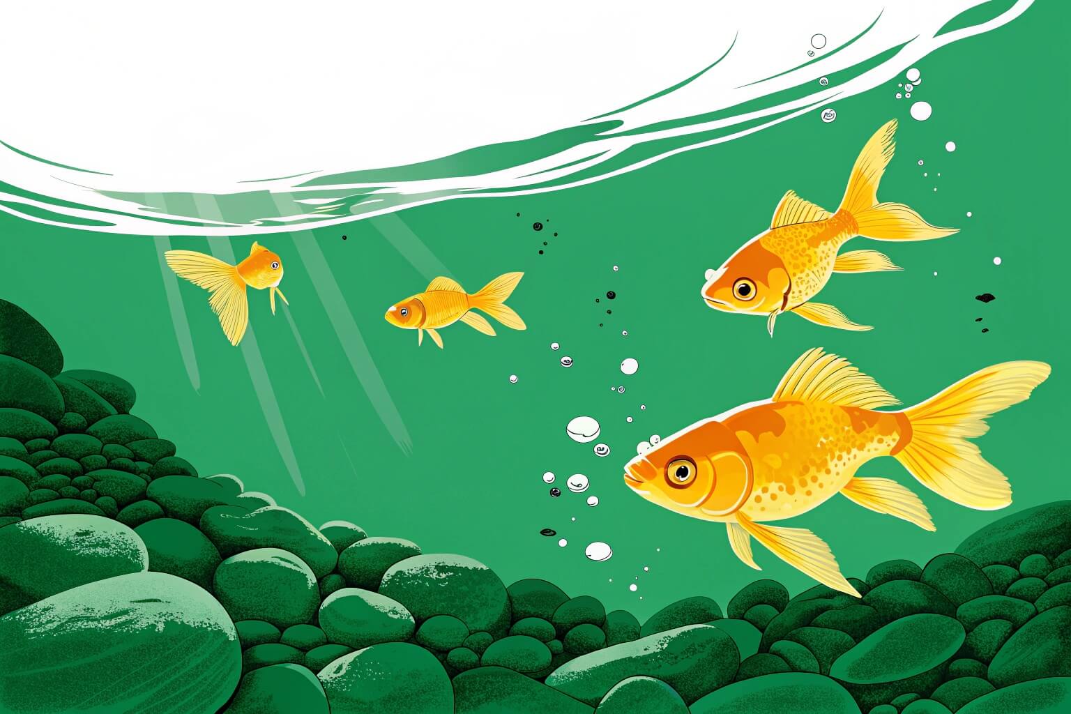 Close-up of colorful fish swimming in a clear pond