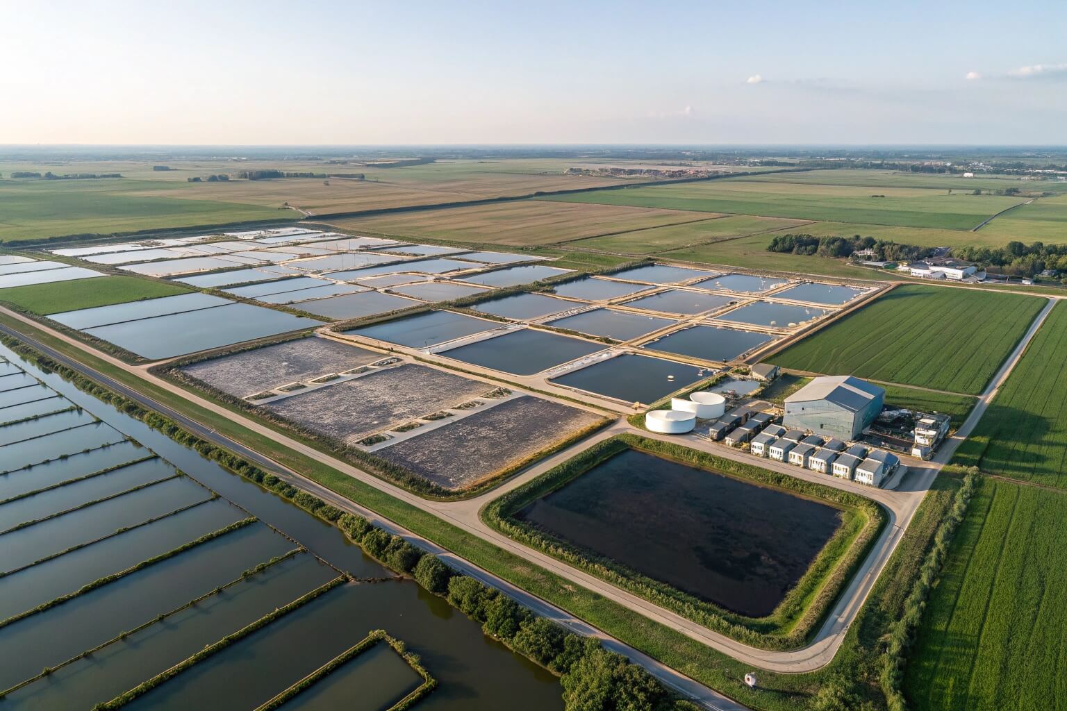Large outdoor tilapia ponds in China
