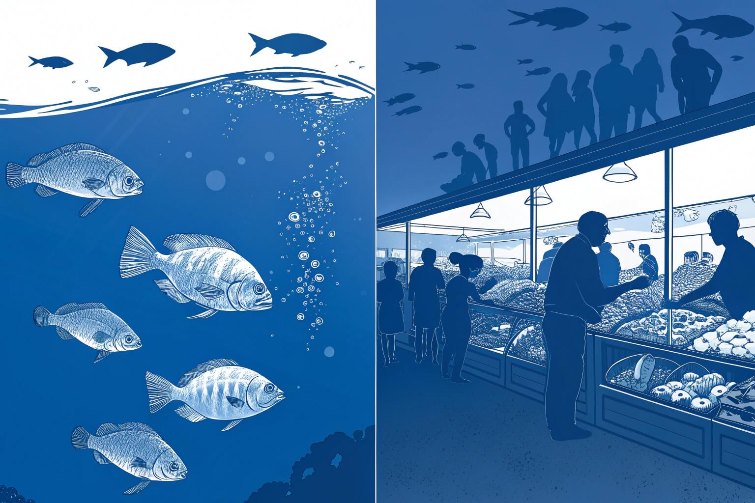 Graph showing profitability comparison of different fish species