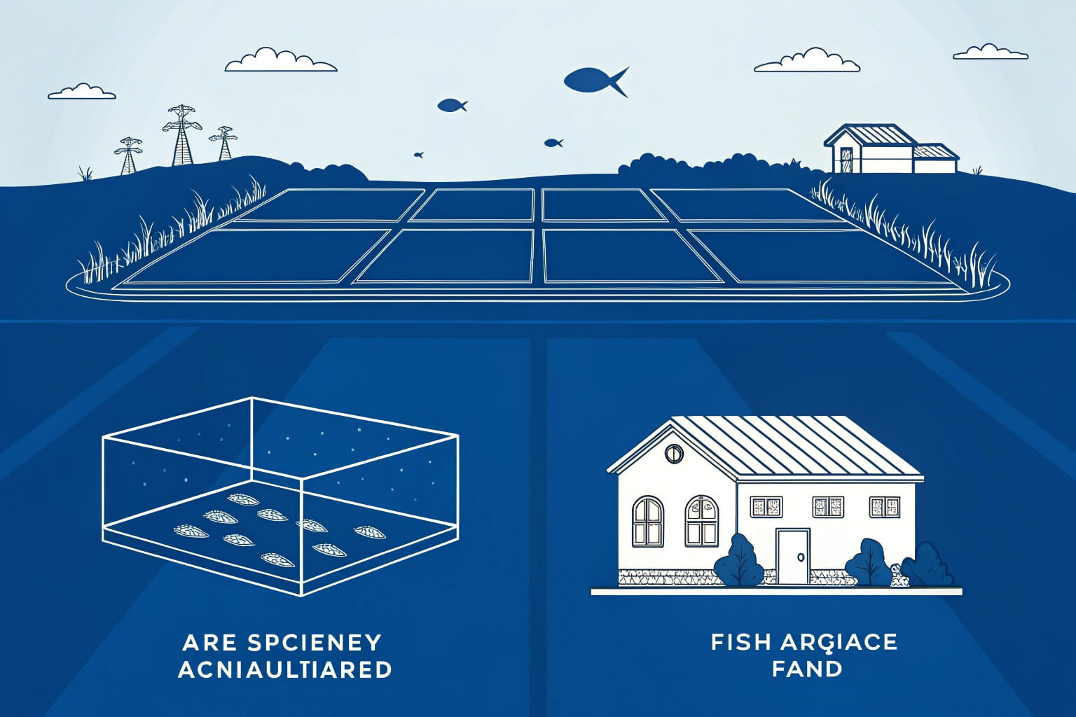 Aerial view comparing large earthen ponds vs compact tank farm