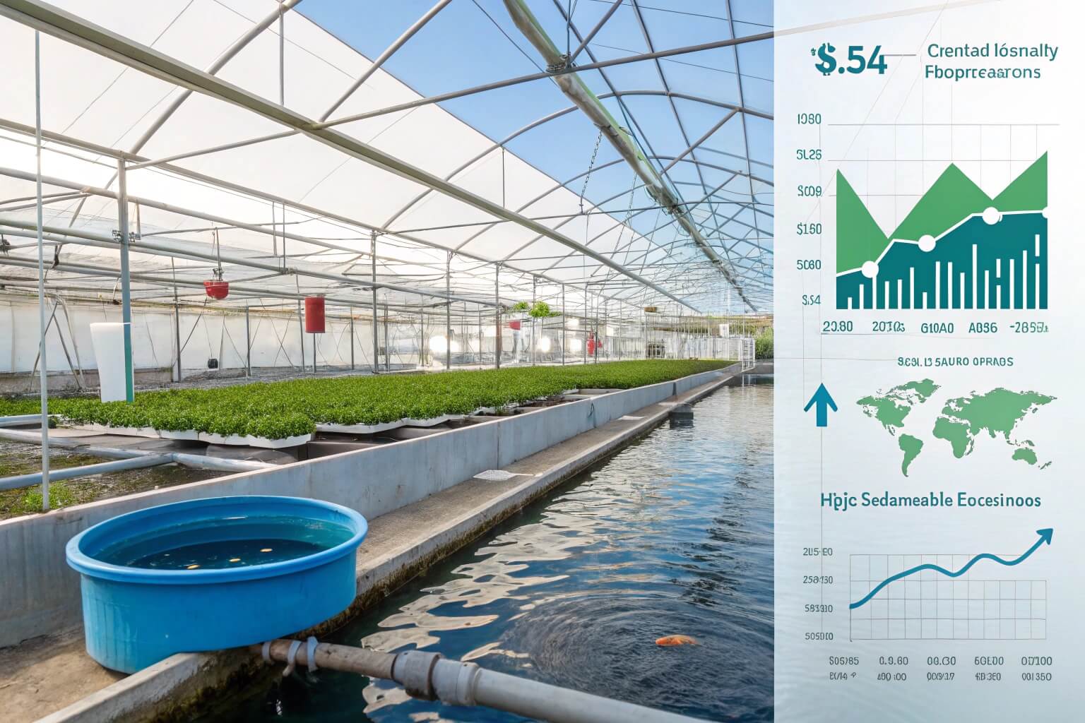 Chart showing factors affecting fish farm profitability