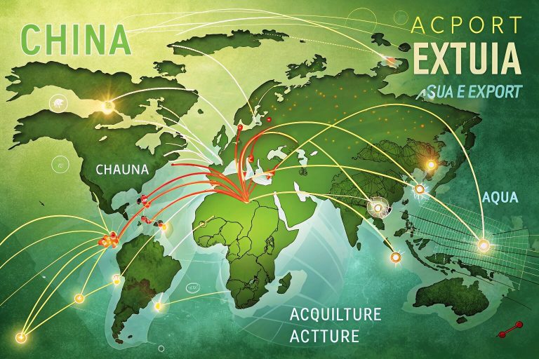 World map highlighting China as the largest aquaculture producer