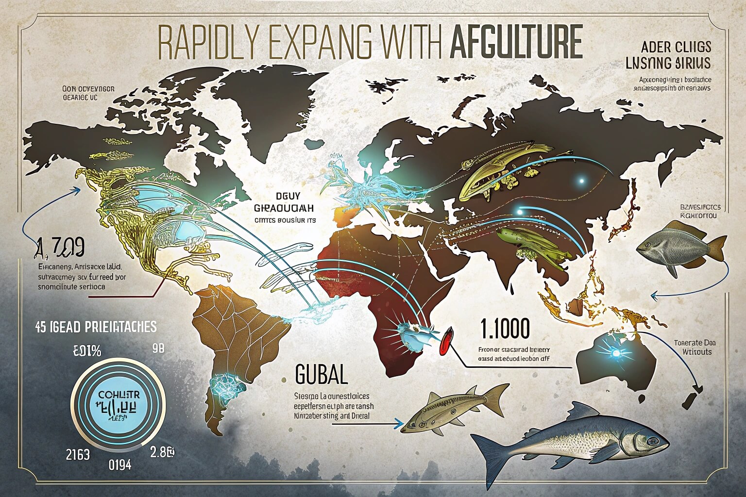 Global fish farming growth map