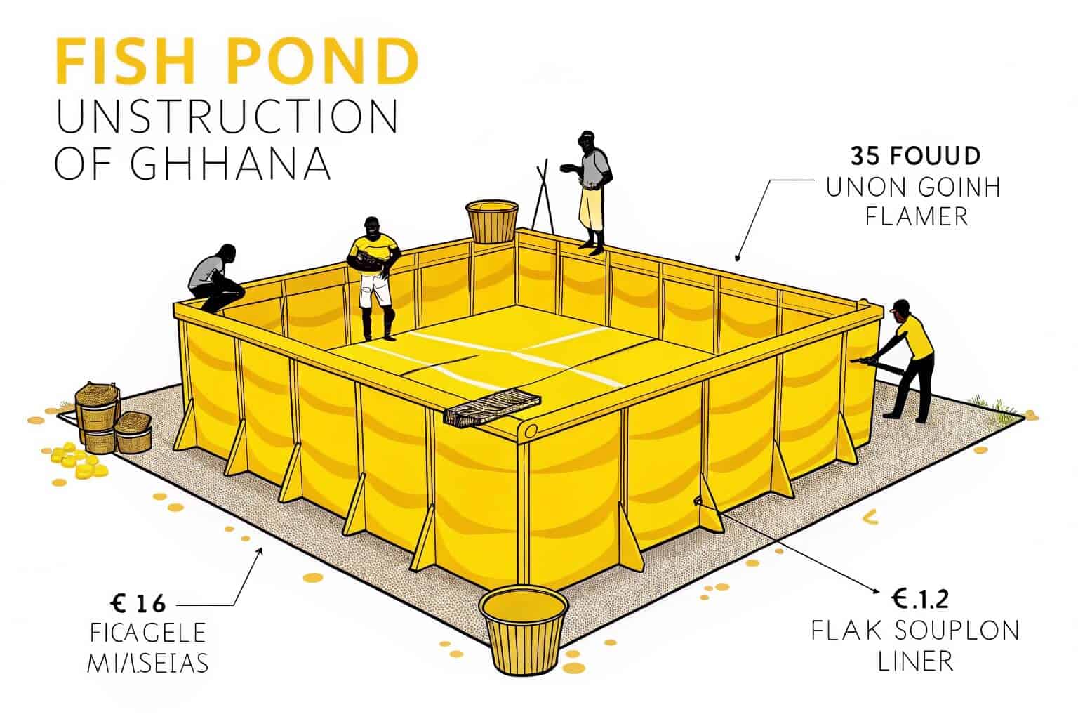 alt: Construction of a fish pond in progress