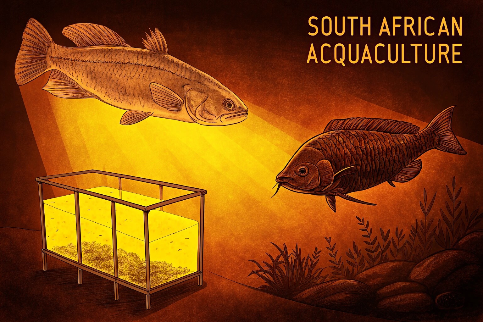 Close-up of Tilapia fish in a farming tank