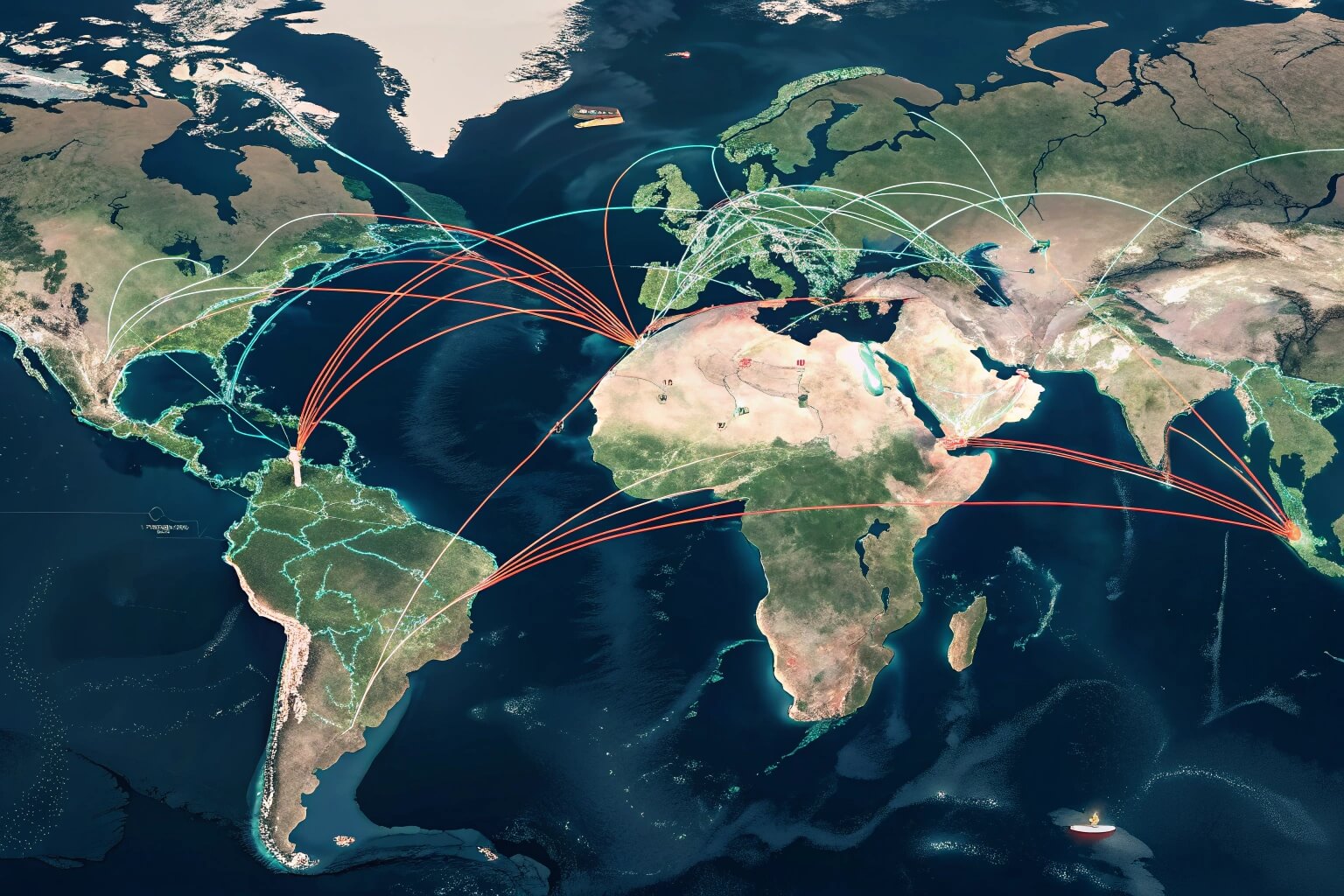 Map highlighting Ghana's fish import sources
