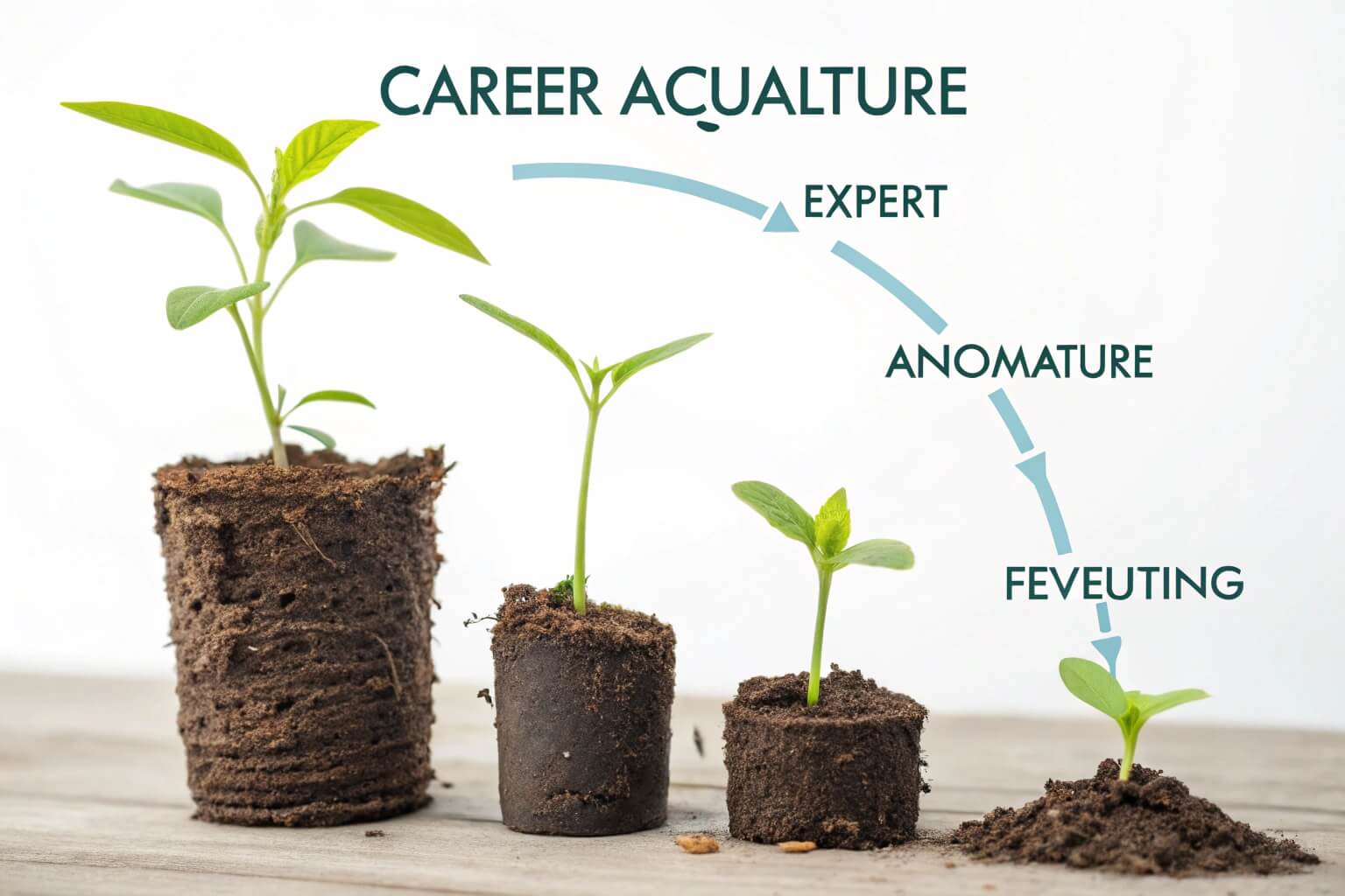 Timeline graphic illustrating career progression in aquaculture