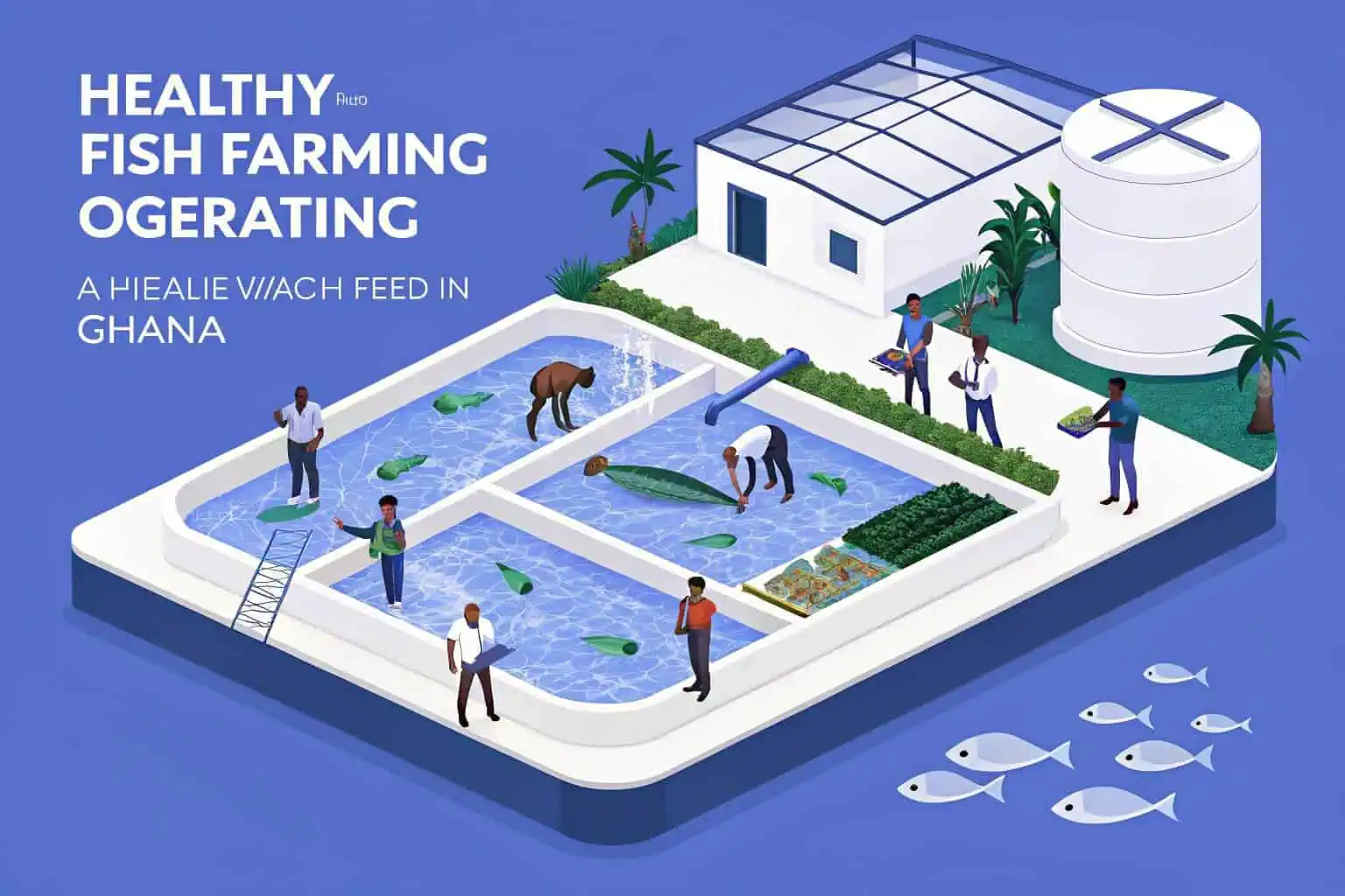 General fish farming operation in Ghana