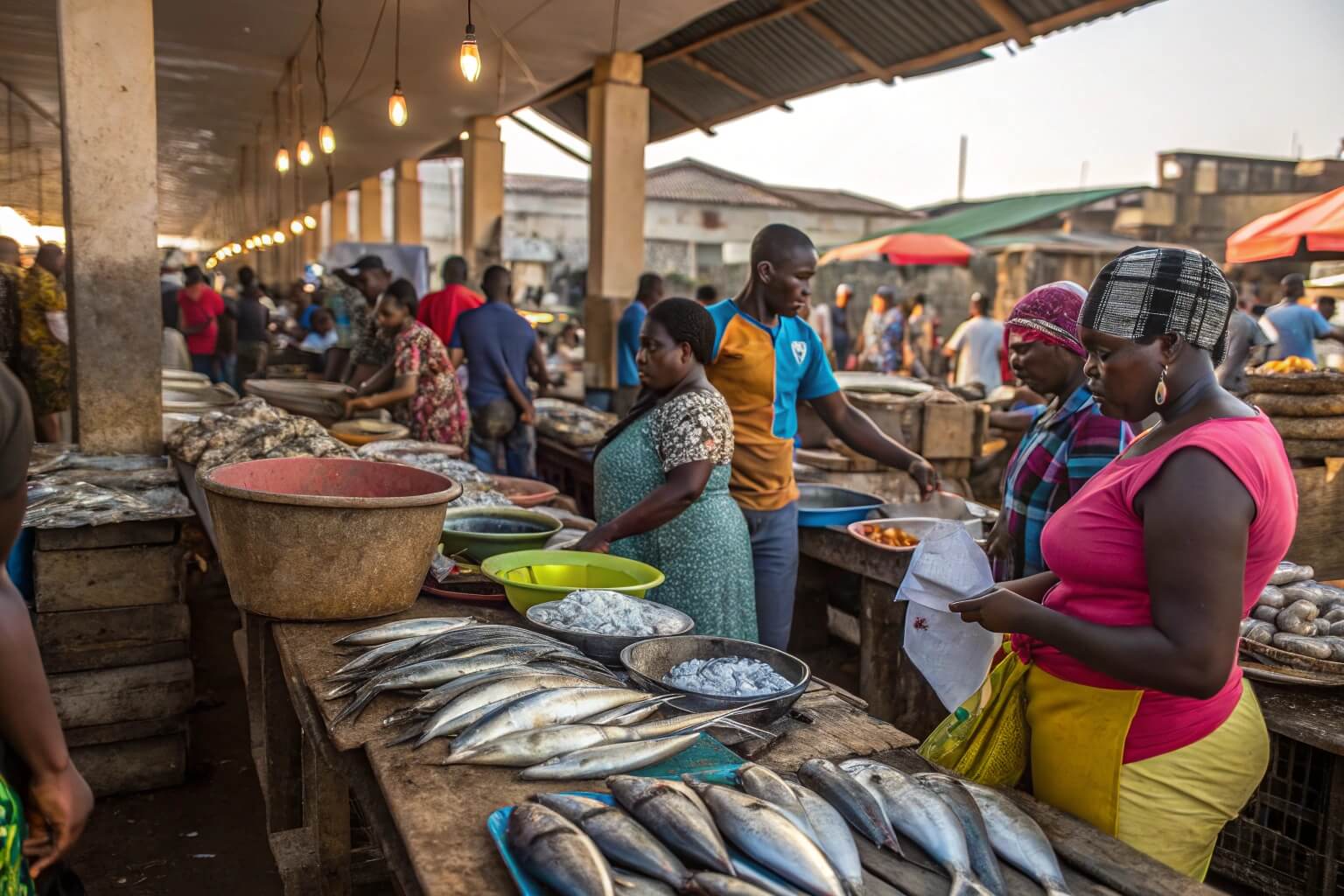 Various types of fish popular in Ghana