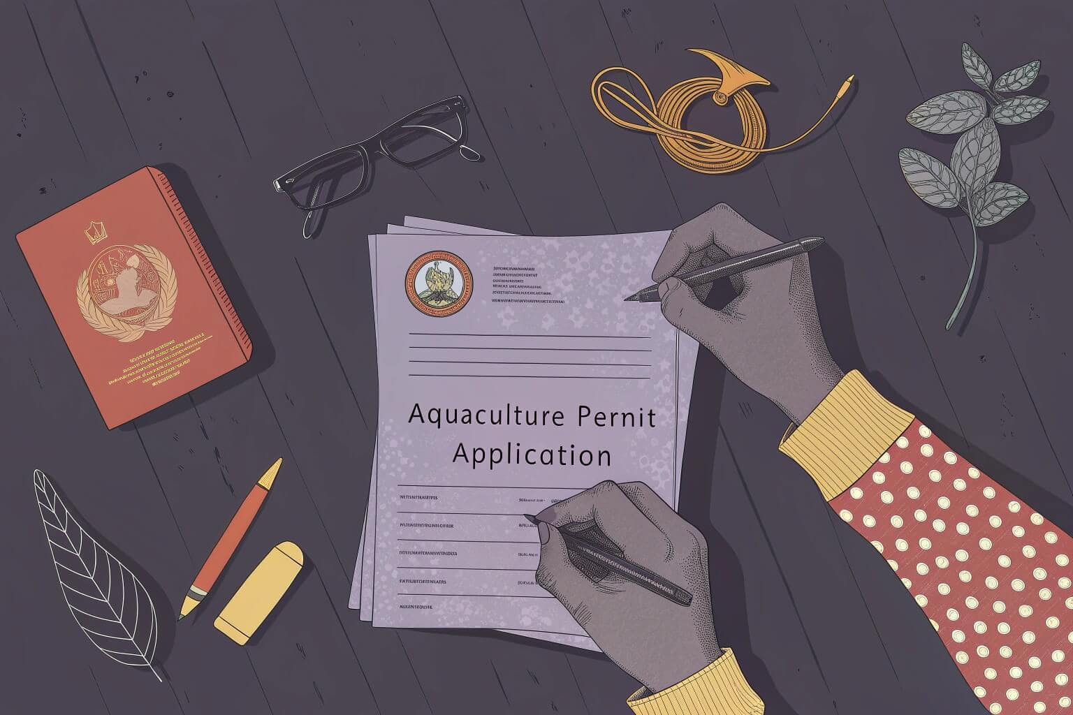 Official government document or a person at a desk processing papers