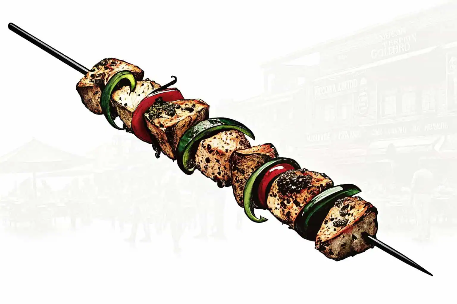 Grilled Chicken Skewers in Ghana