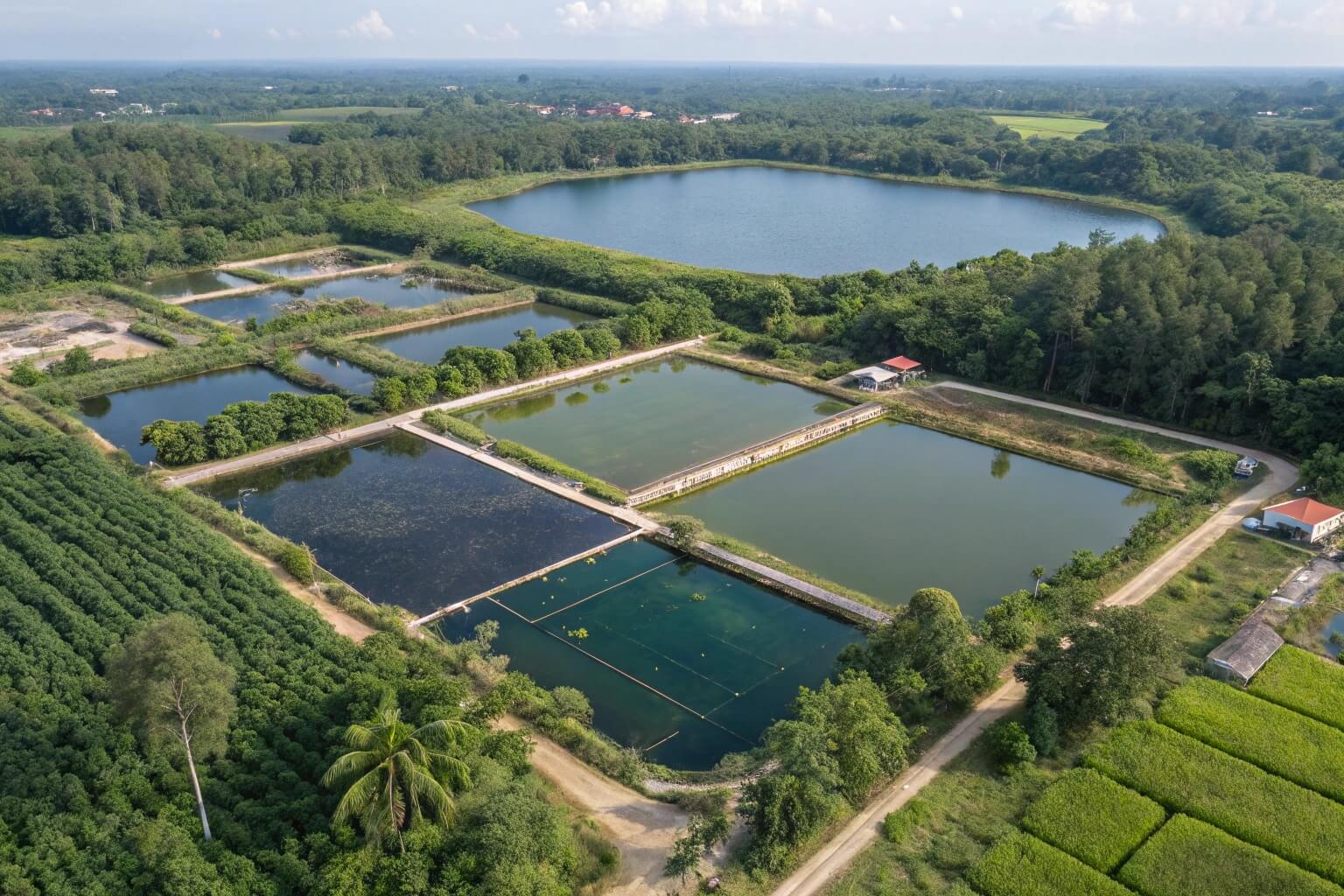Large pond designed to hold 1,000 fish