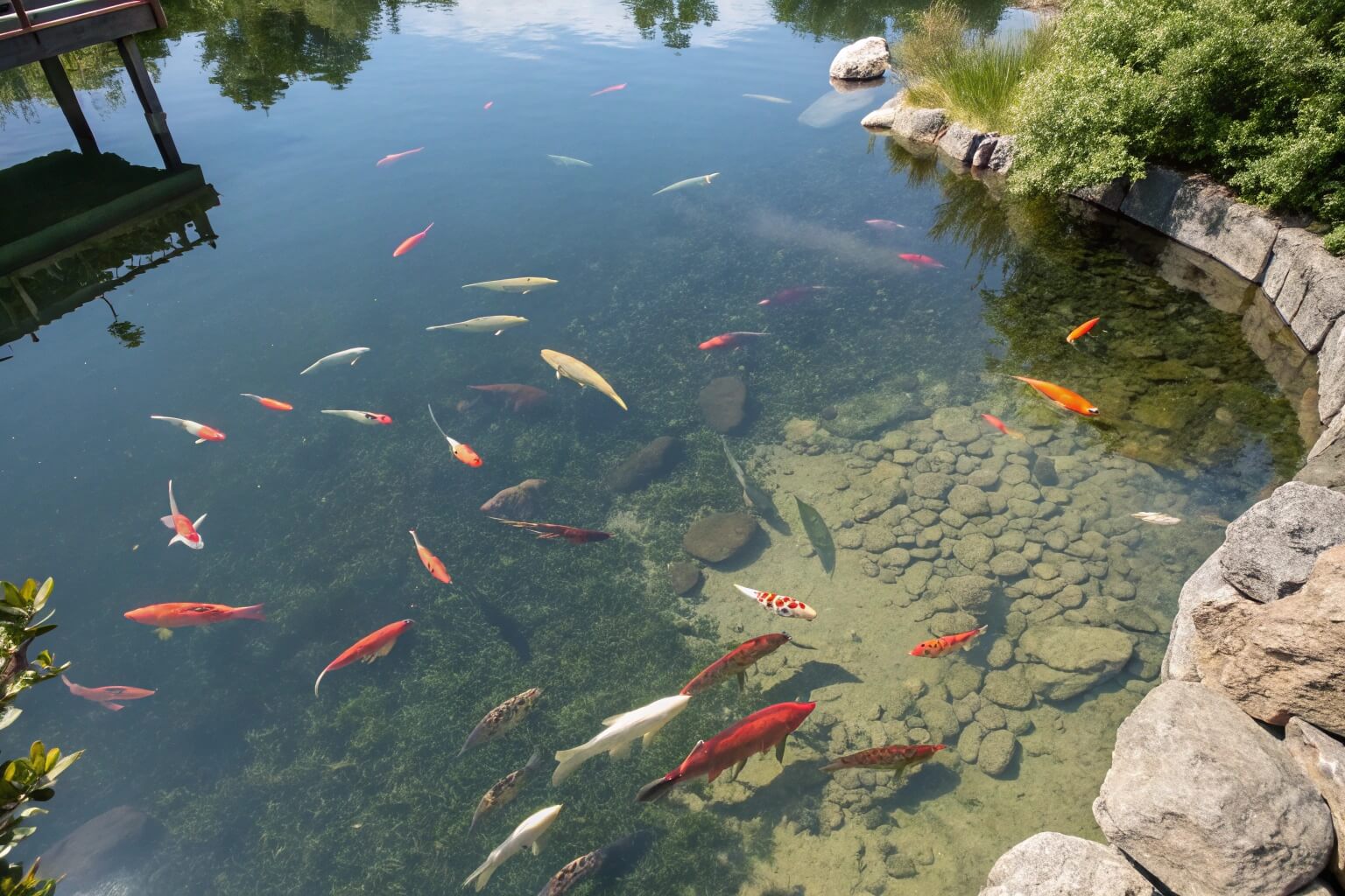 Illustration showing fish density in a 1-acre pond