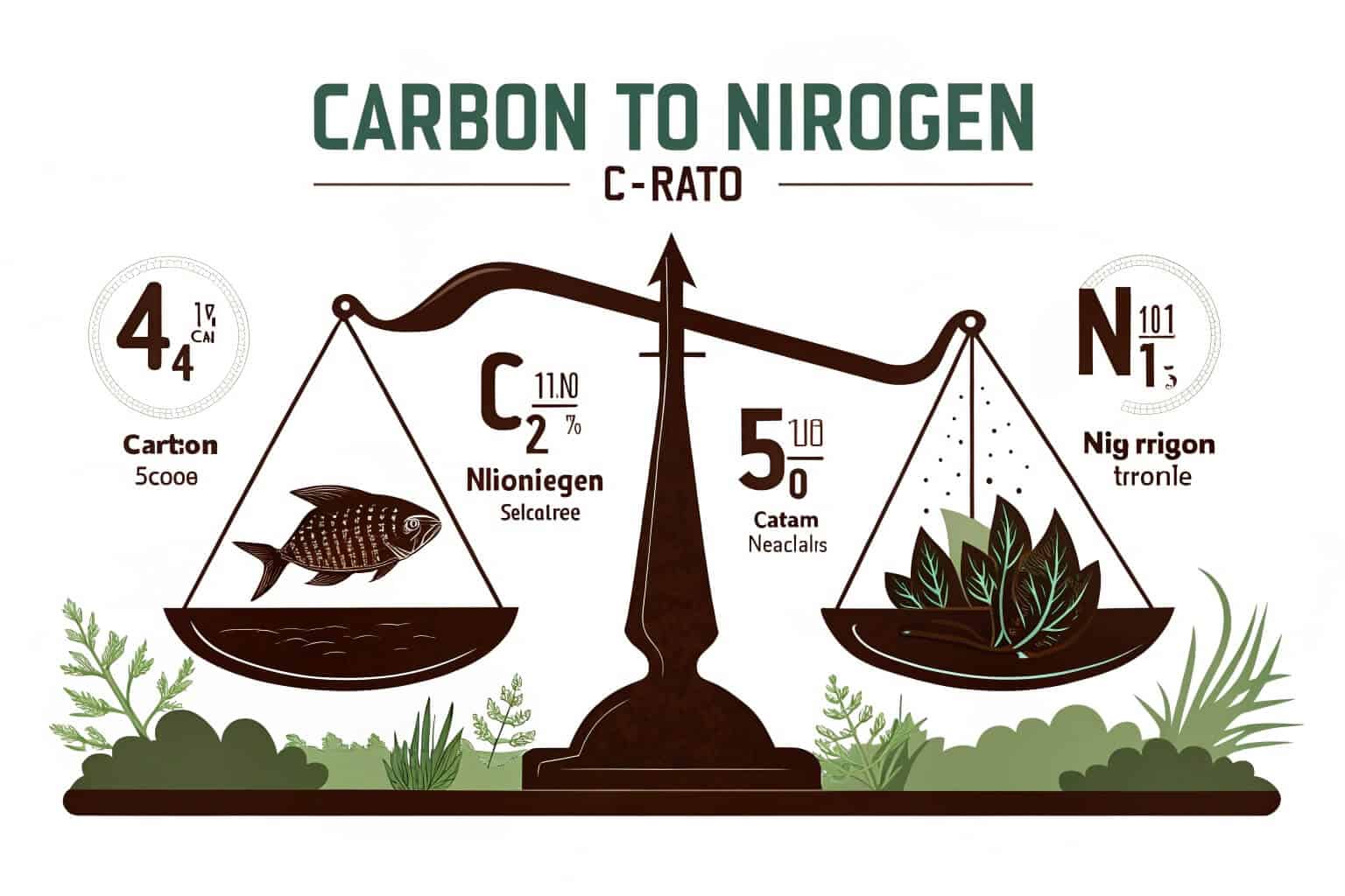 A chart illustrating the Carbon-to-Nitrogen ratio in a biofloc system