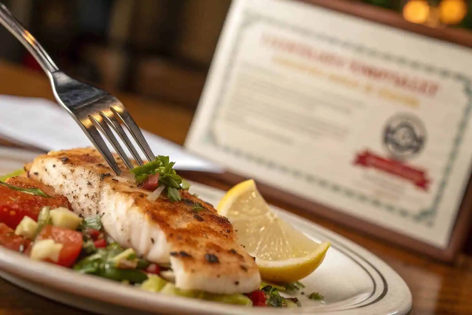 Cooked tilapia dish