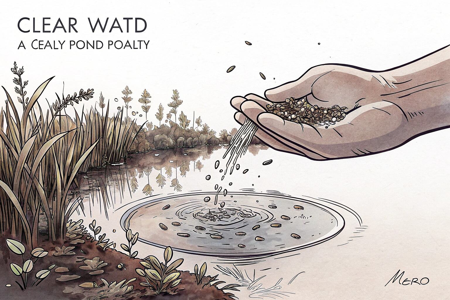 Measuring water quality parameters in a fish pond