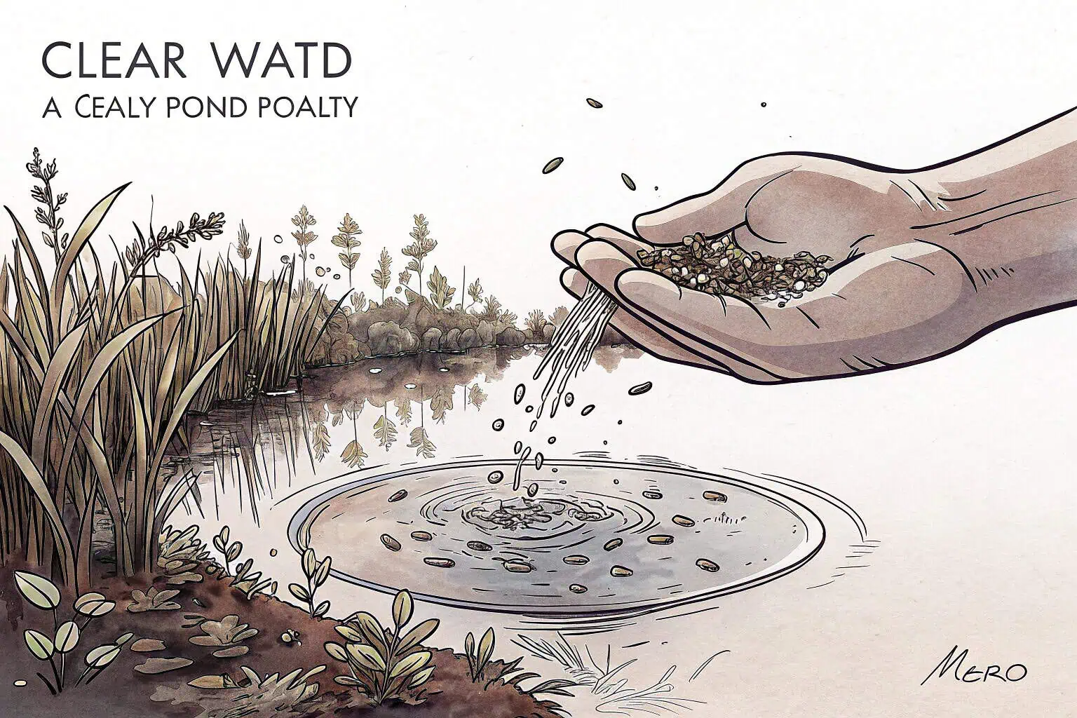 Measuring water quality parameters in a fish pond