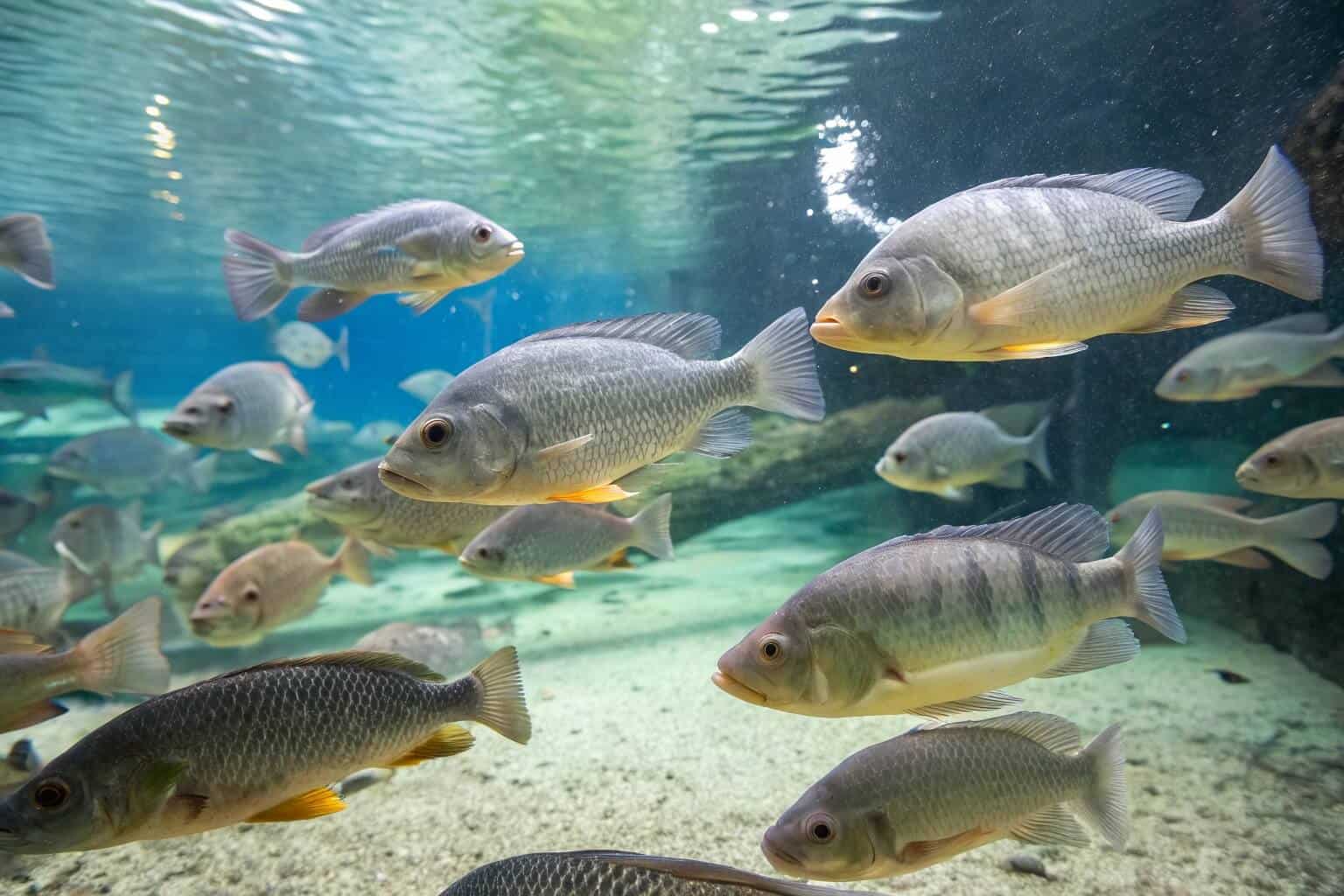 Various tilapia species