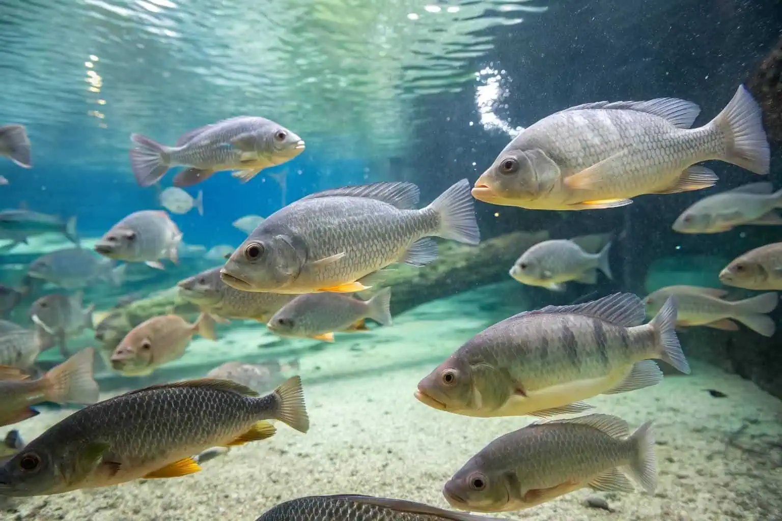 Various tilapia species