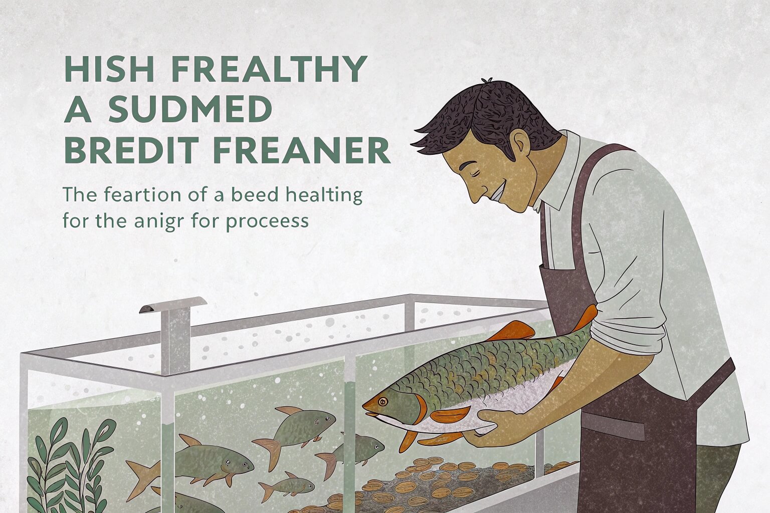 Farmer inspecting healthy, profitable fish