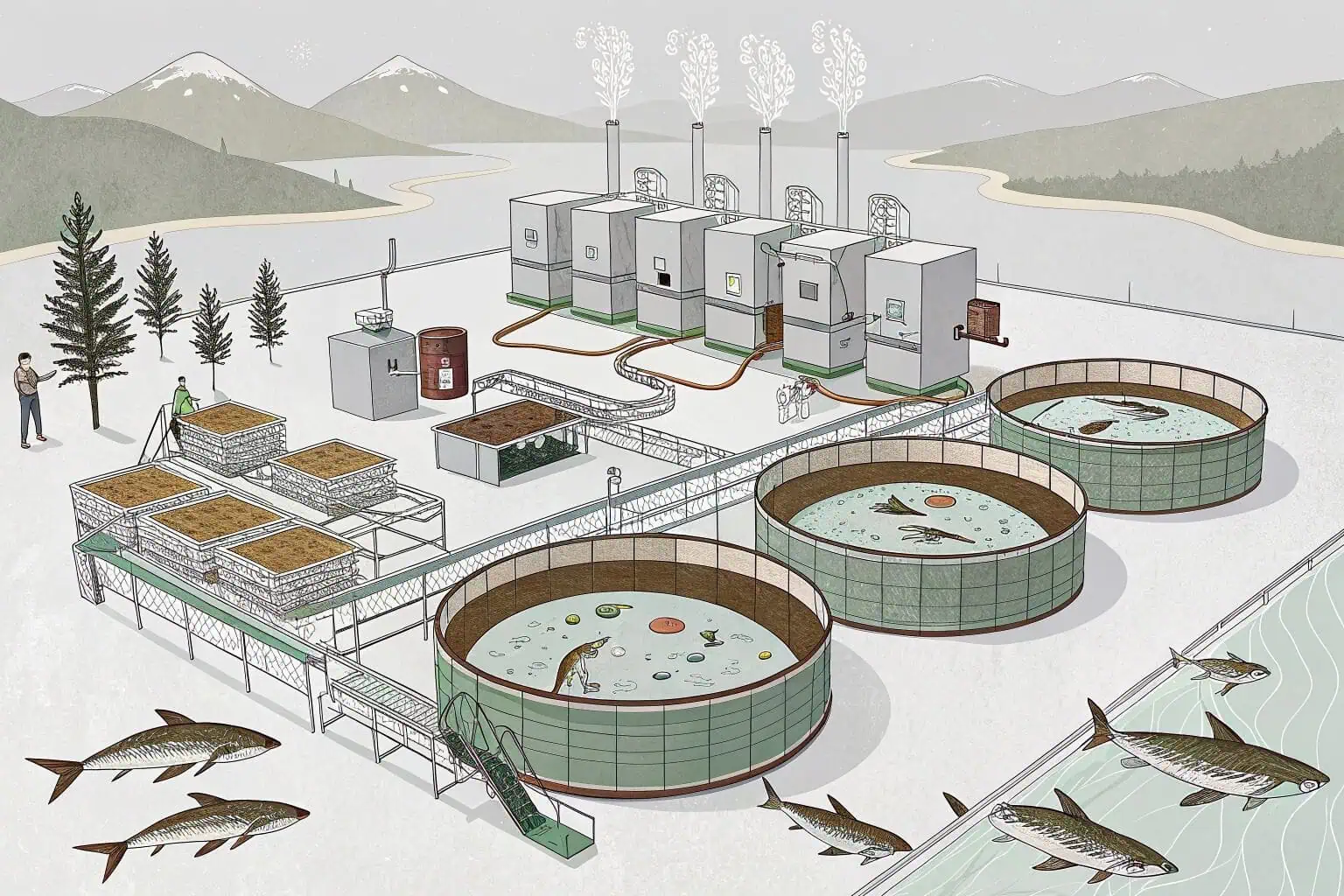 Modern aquaculture facility