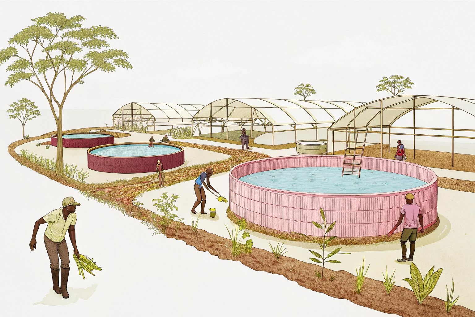 Modern aquaculture facility in Ghana