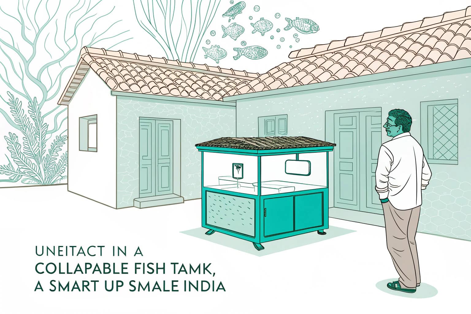 A small, modern fish farm in India