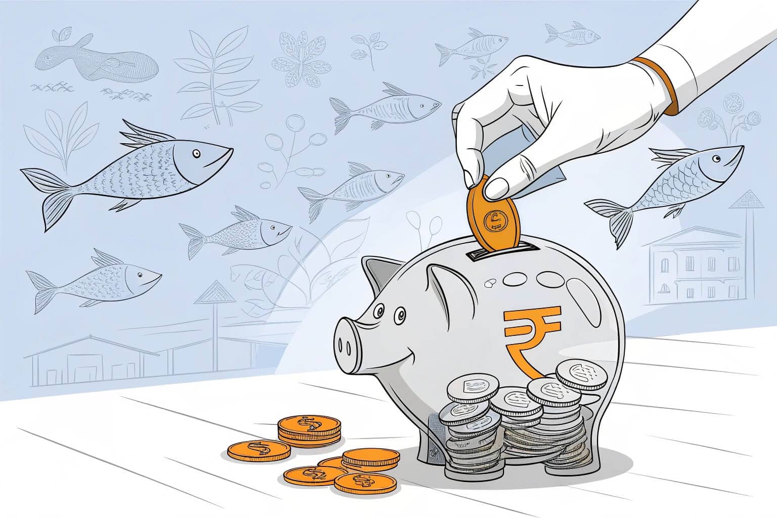 Saving money for a fish farm