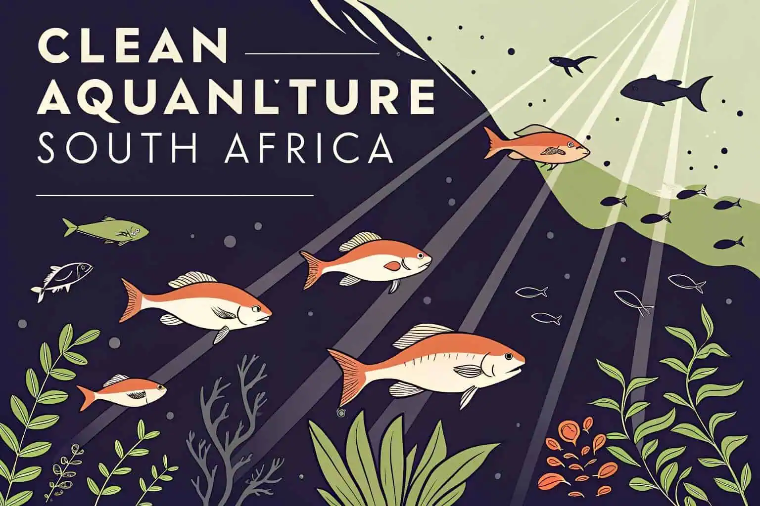 Various farmed fish species in South Africa