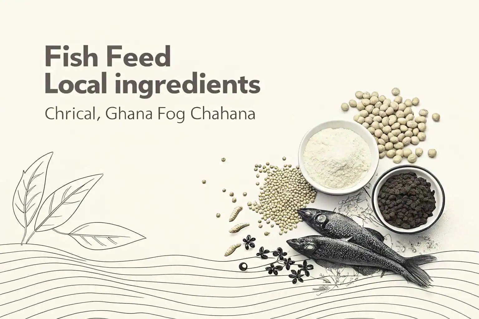 Locally sourced fish feed ingredients in Ghana