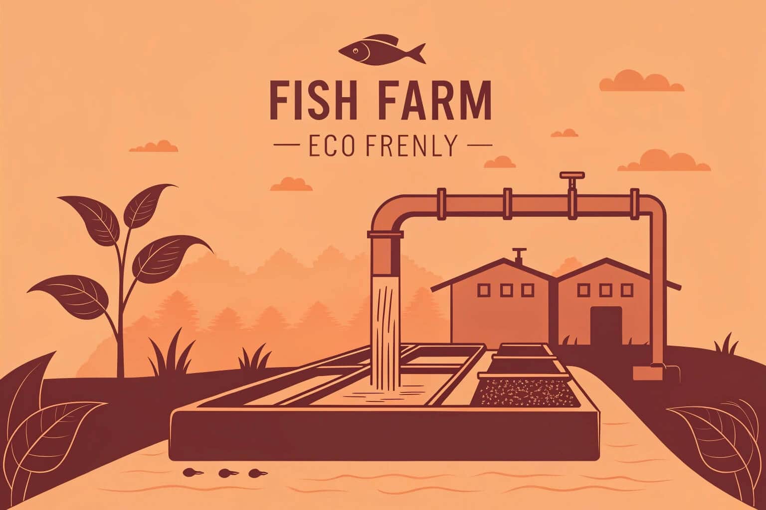 A clean fish farm implementing sustainable water recycling systems