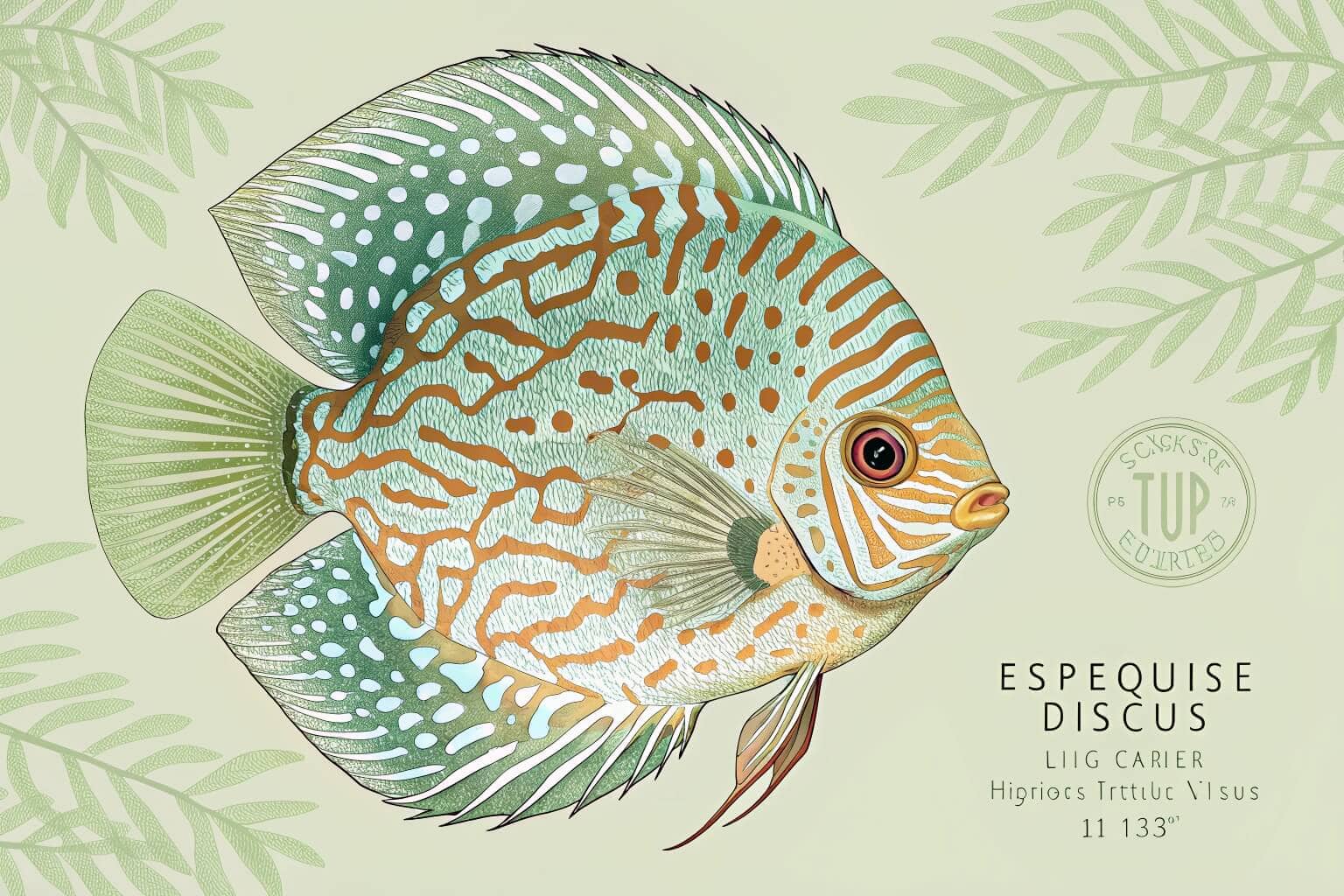 A close-up shot of a colorful and valuable Discus fish