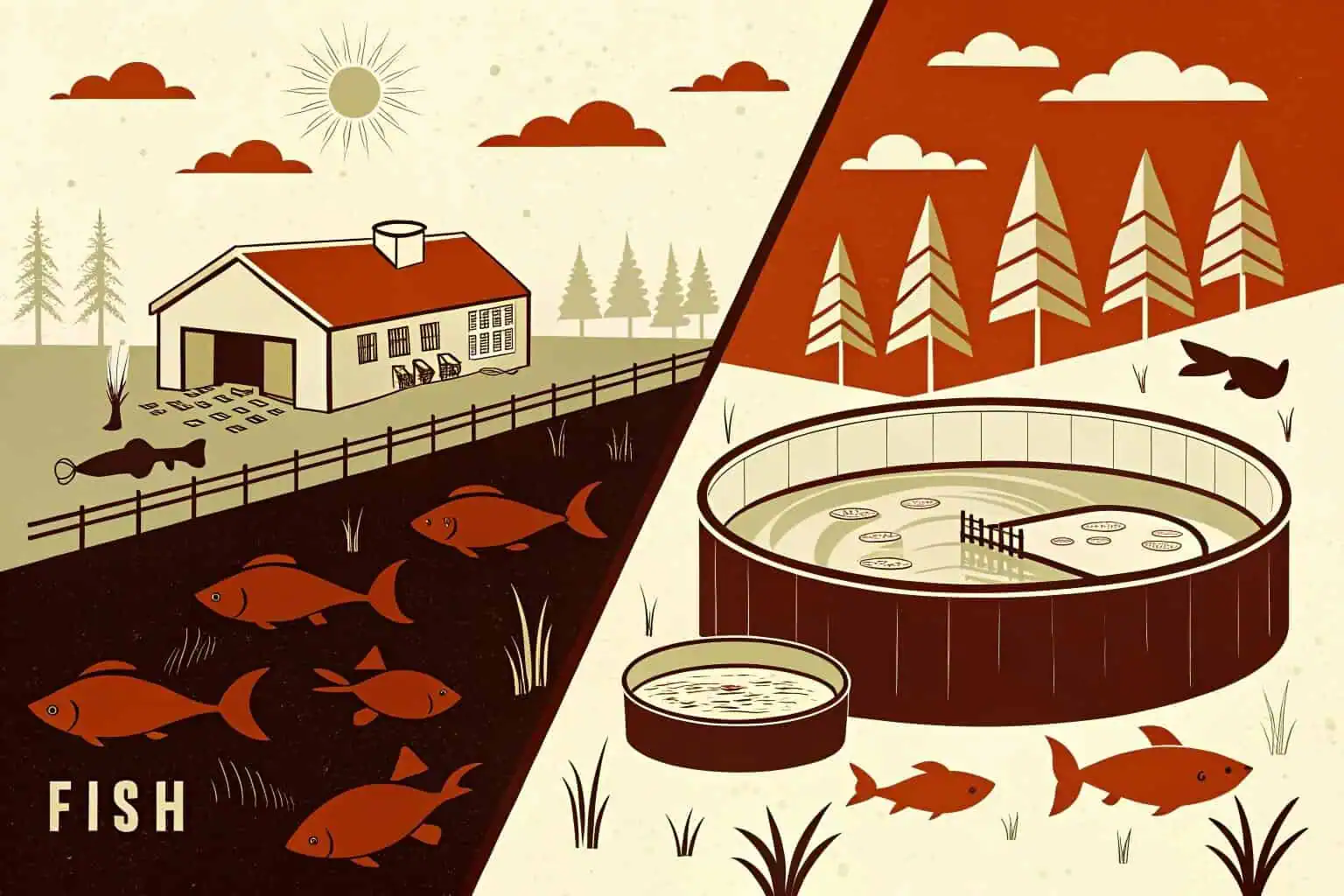 Intensive vs extensive fish farming systems