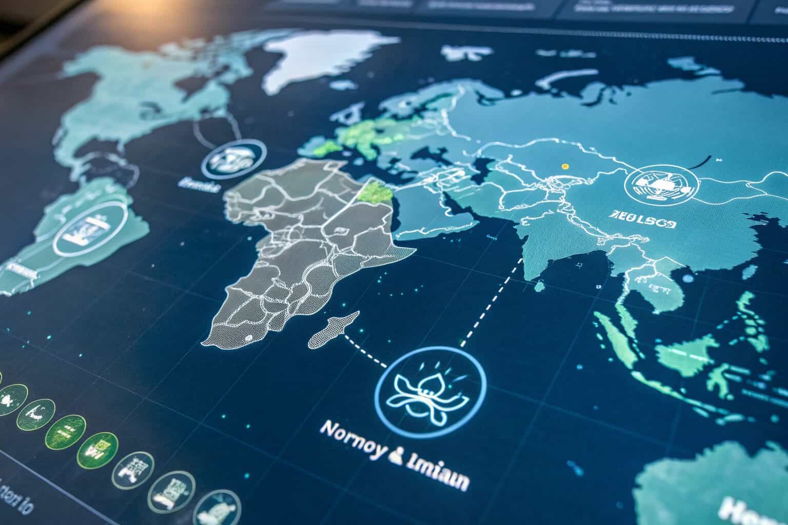 A world map highlighting major aquaculture producing countries like China, India, and Norway