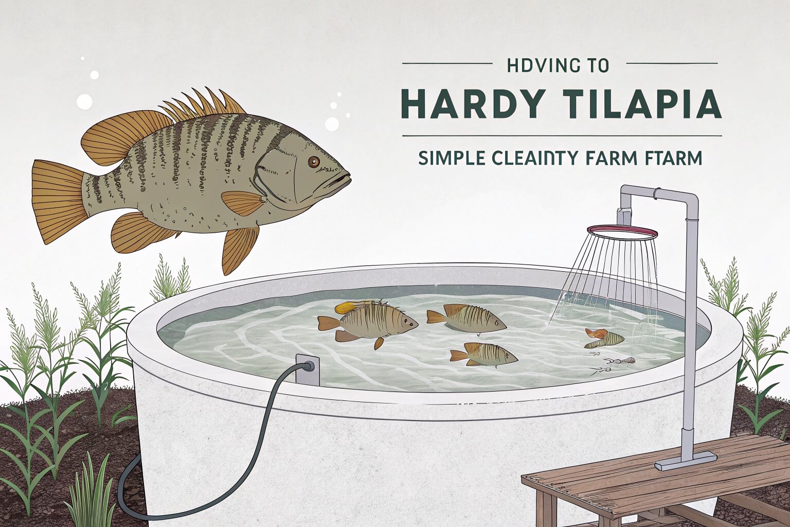 Tilapia in a simple farm setup
