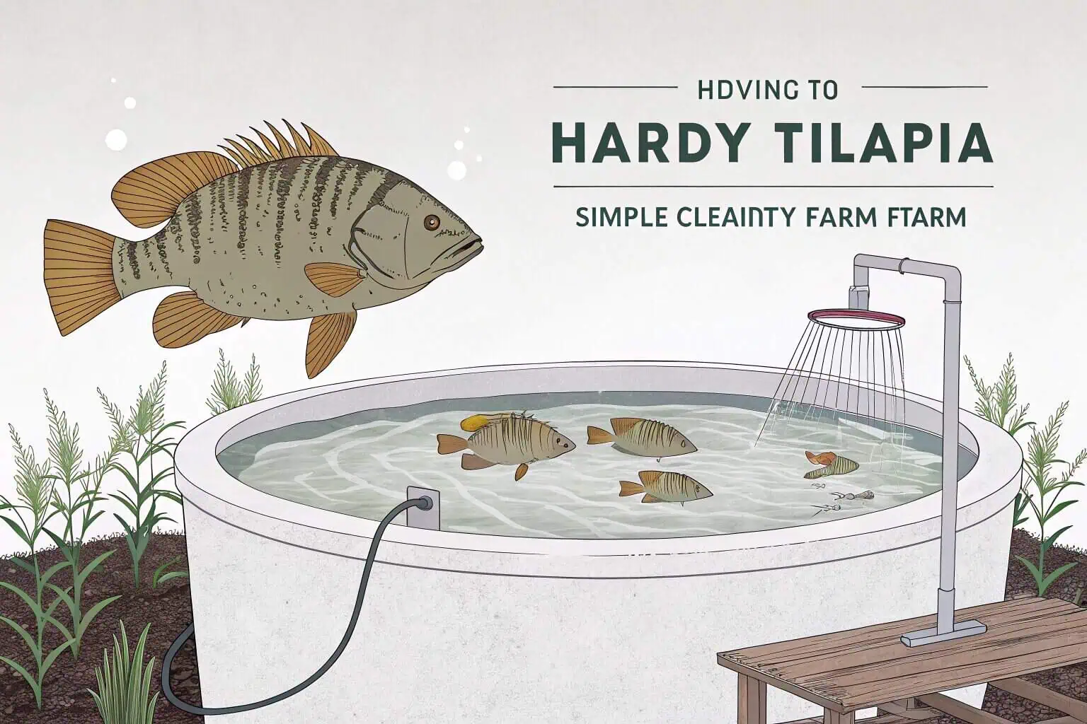 Tilapia in a simple farm setup