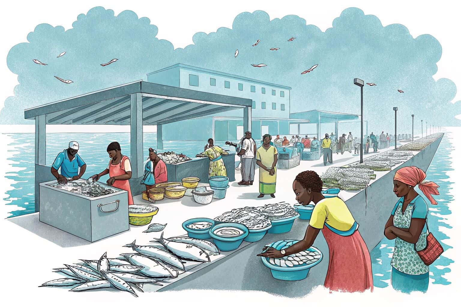A thriving fish farm in Ghana