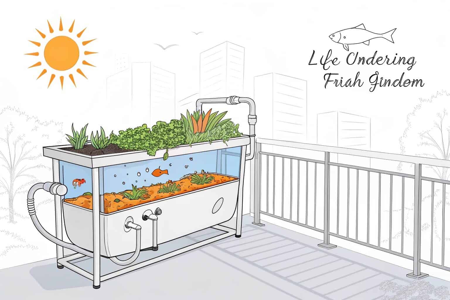 A small home-based fish tank setup