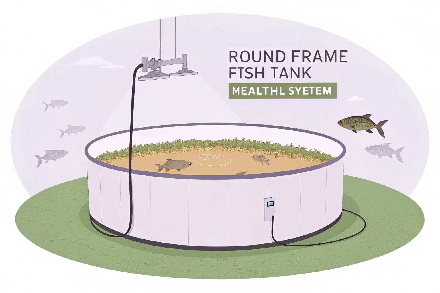 A fish tank with biofloc system