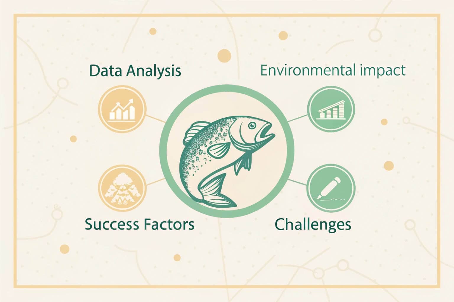 A diagram showing the components of an aquaculture case study