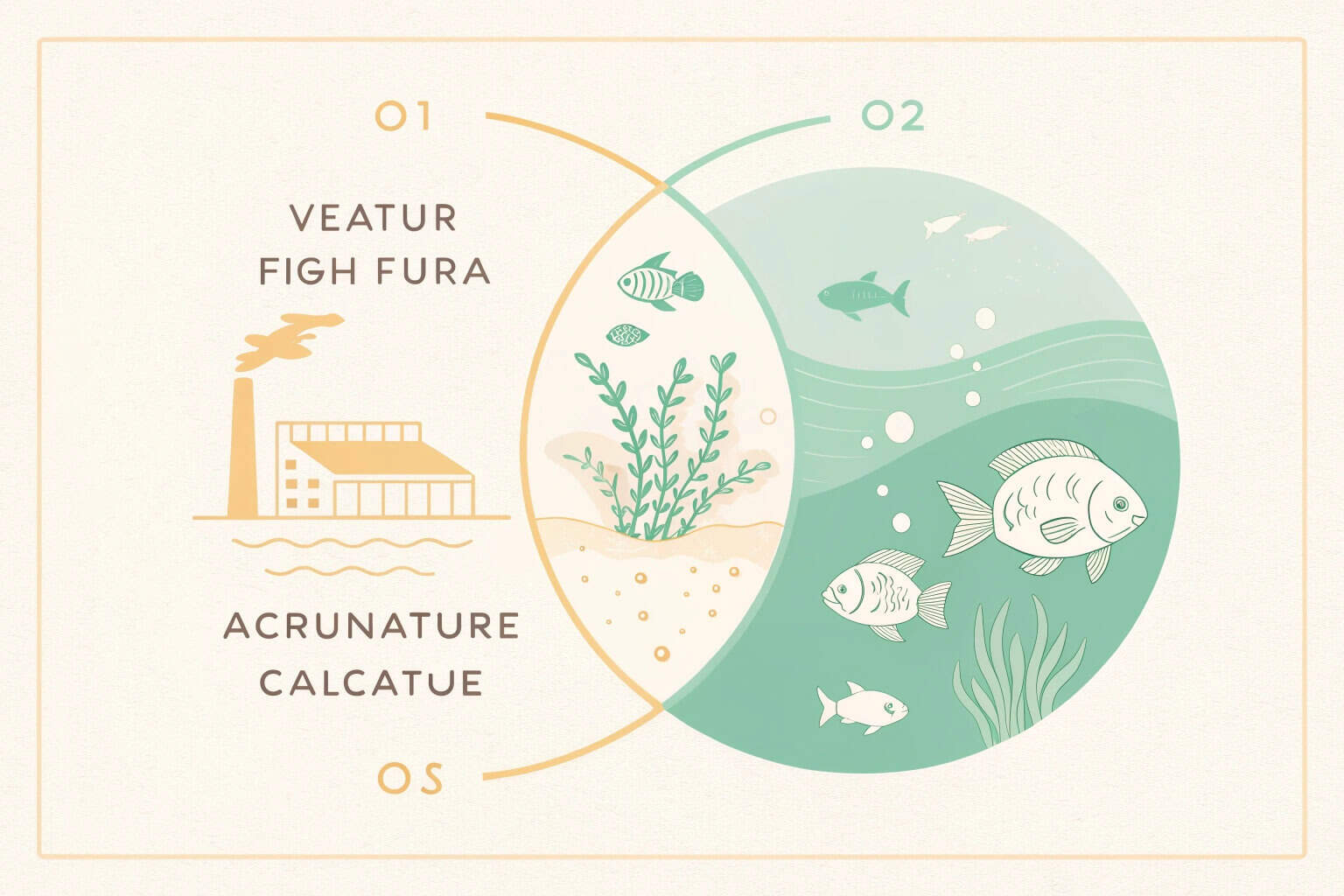 An image showing a polluted waterway next to a fish farm