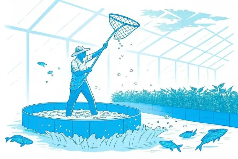 A harvest of tilapia from a collapsible fish tank