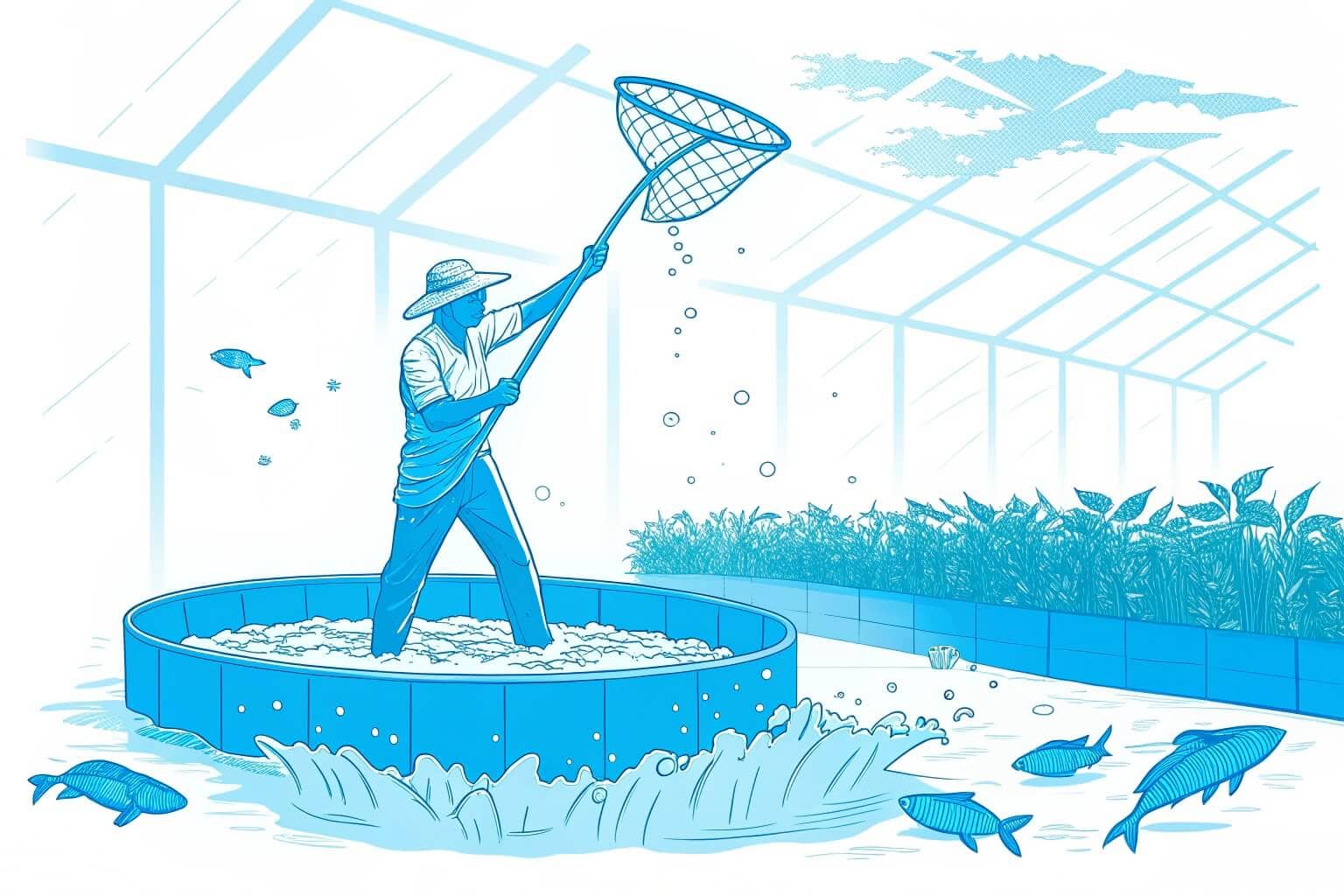 A harvest of tilapia from a collapsible fish tank