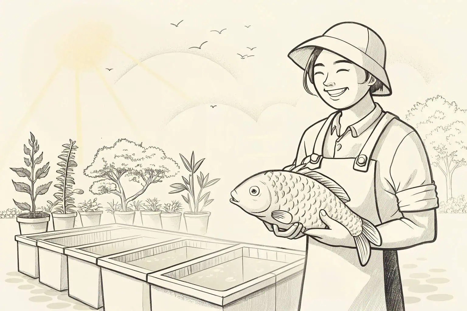 A person holding a tilapia